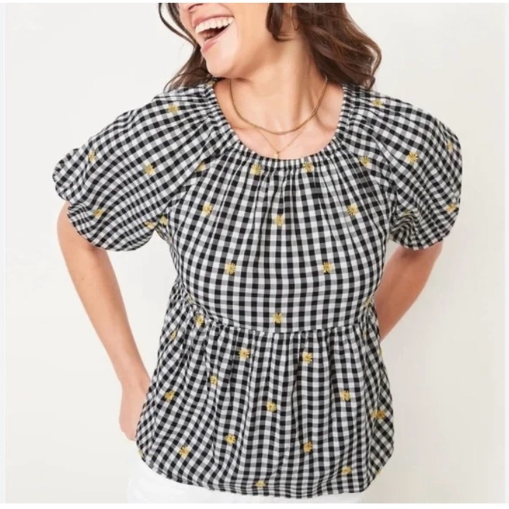 Old Navy Pattern Puff Sleeves